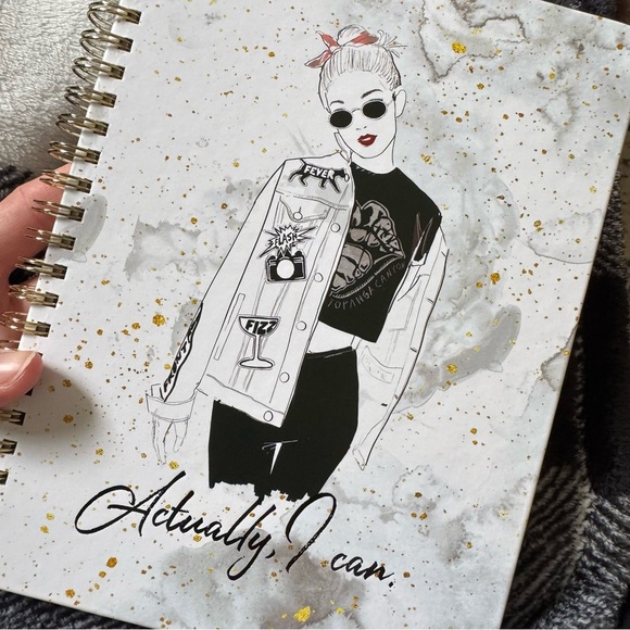 Stylish Spiral Notebook with Fashion Illustration - Picture 5 of 5